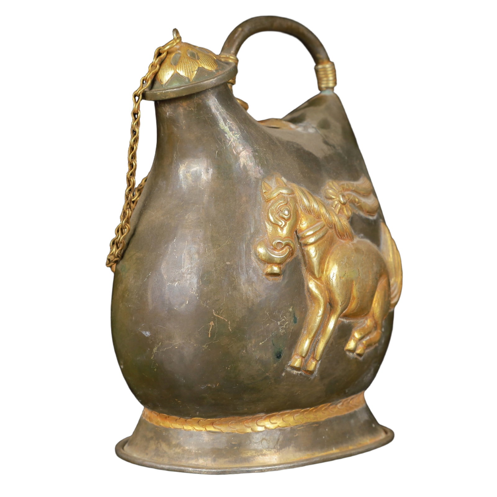 An Exquisite Gilt Silver Horse Pattern Ewer - 4