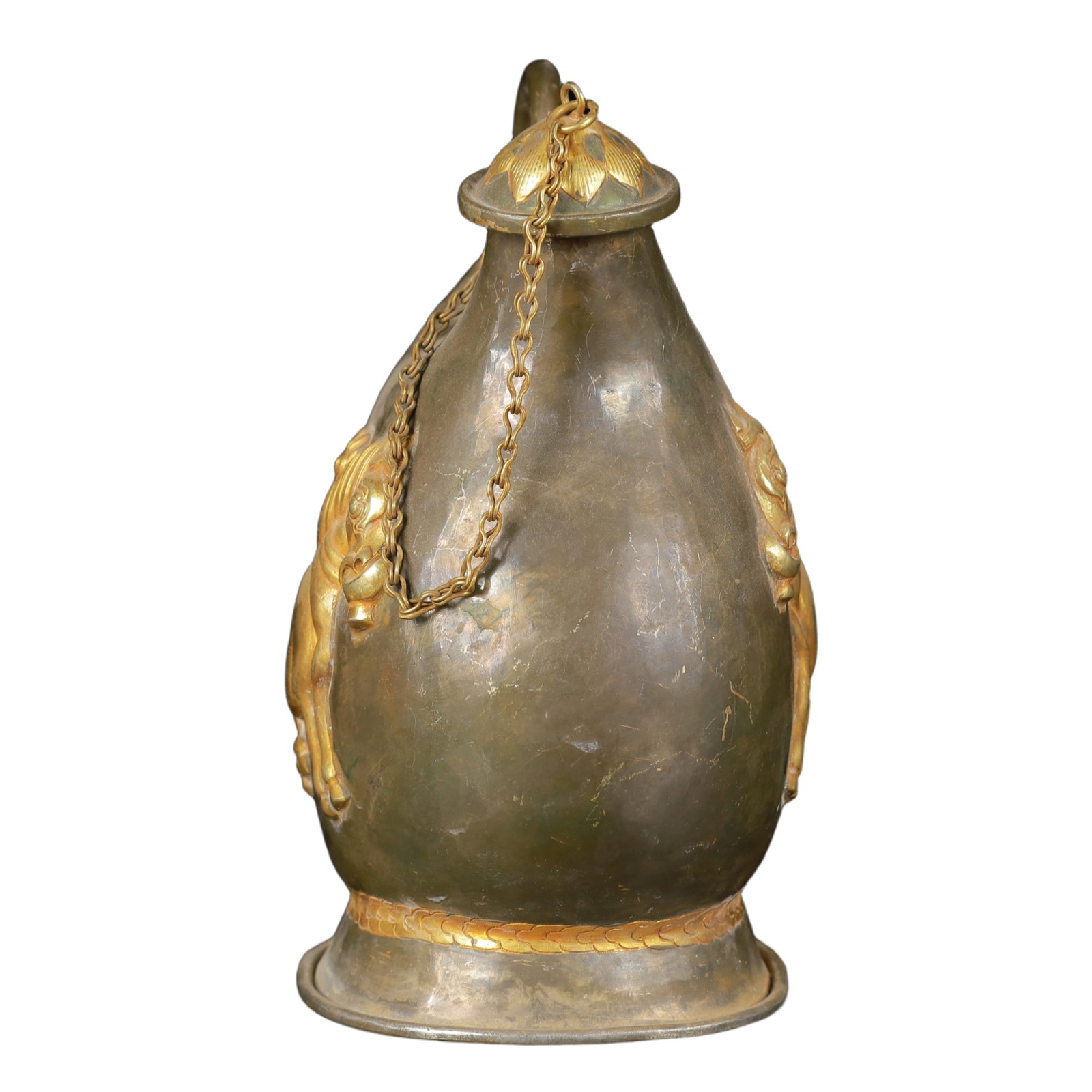 An Exquisite Gilt Silver Horse Pattern Ewer - 5