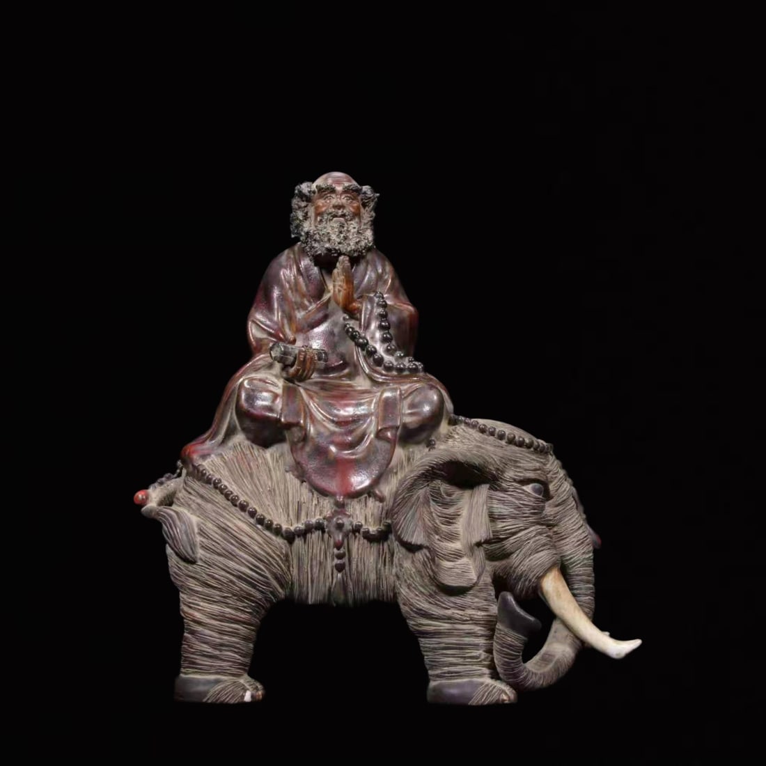 An Exquisite Shiwan yao Statue of Bodhidharma: An Exquisite Shiwan yao Statue of Bodhidharma,Qing Dynasty, China,Size:13.8inx5.9inx13.8in 石湾窑达摩像,中国清代