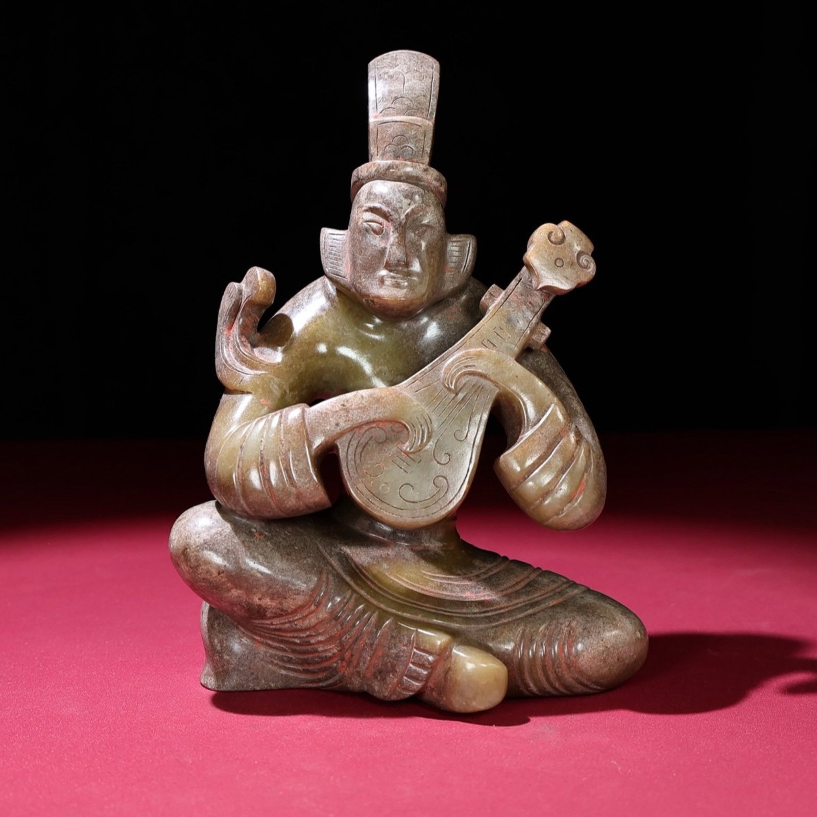 An Exquisite White Jade Figure Ornament: An Exquisite White Jade Figure Ornament,Qing Dynasty,China,Size:8.8inx5.9inx3.3in,Weight:1976g 白玉人物摆件,中国清代