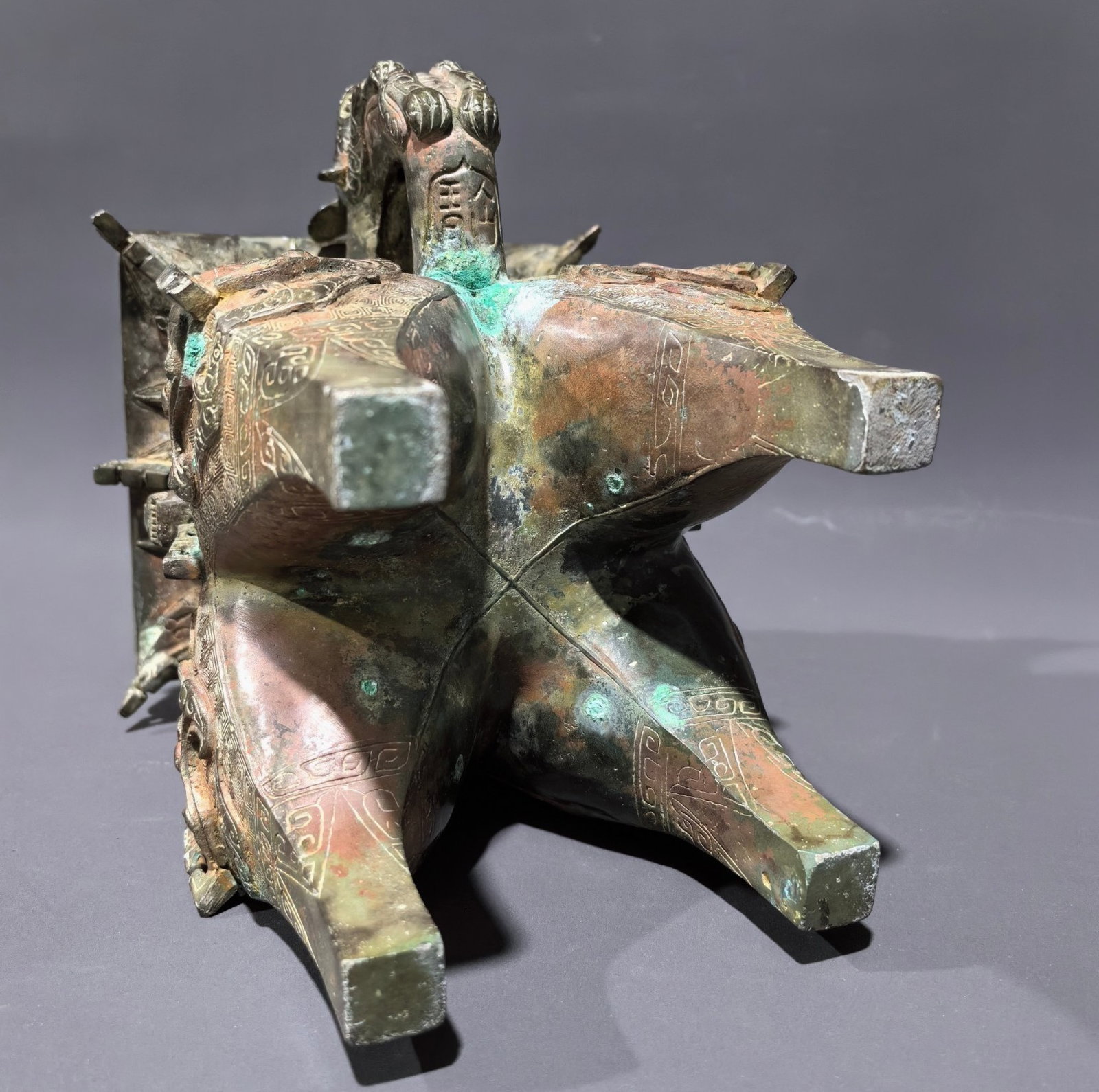 An Archaic Bronze Taotie Pattern Pot - 8