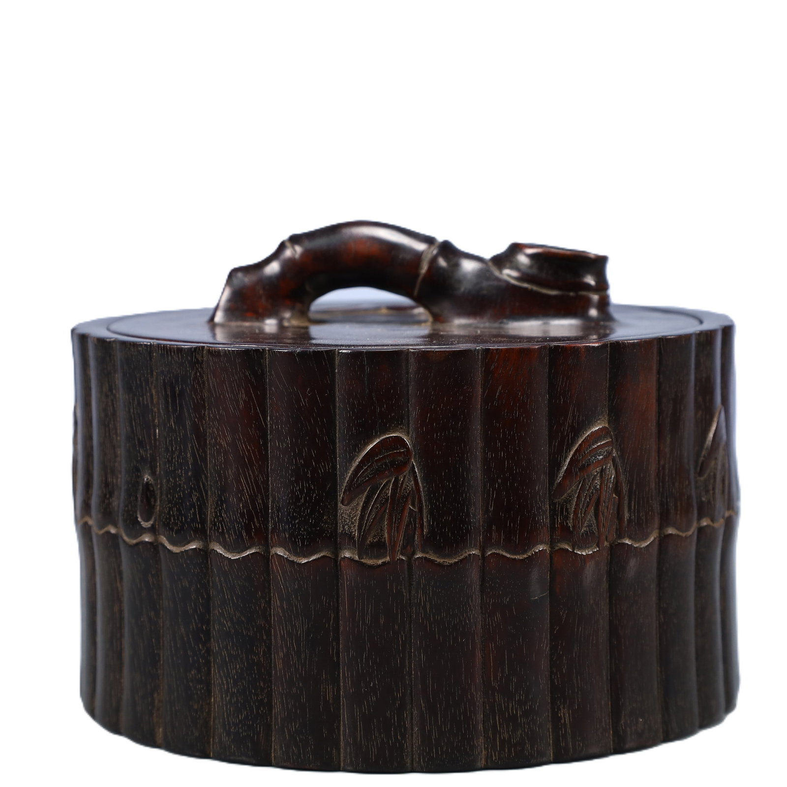 An Exquisite Zitanwood Bamboo Pattern Lunch Box (1 of 13)