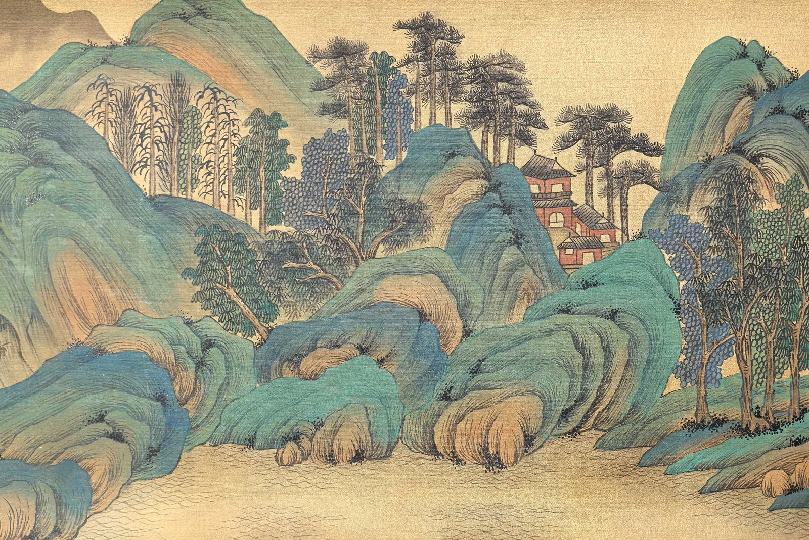 A Chinese Hand Scroll Ink Calligraphy on Silk: A Chinese Hand Scroll Ink Calligraphy on Silk,Tang Yin,Size:16.8inx1141.7in 一幅中国水墨绢本书法手卷,唐寅