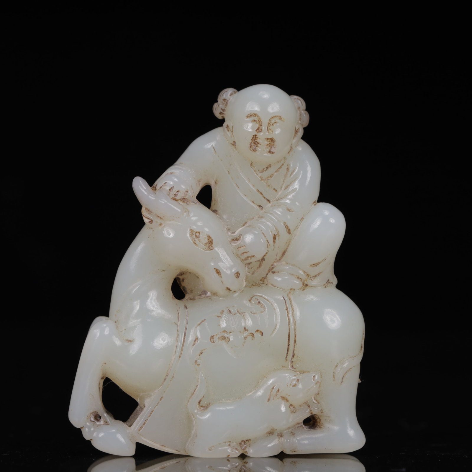 An Exquisite White Jade Figure Ornament: An Exquisite White Jade Figure Ornament,Qing Dynasty, China,Size:2inx0.6inx2.6in,Weight:69g 白玉人物摆件,中国清代