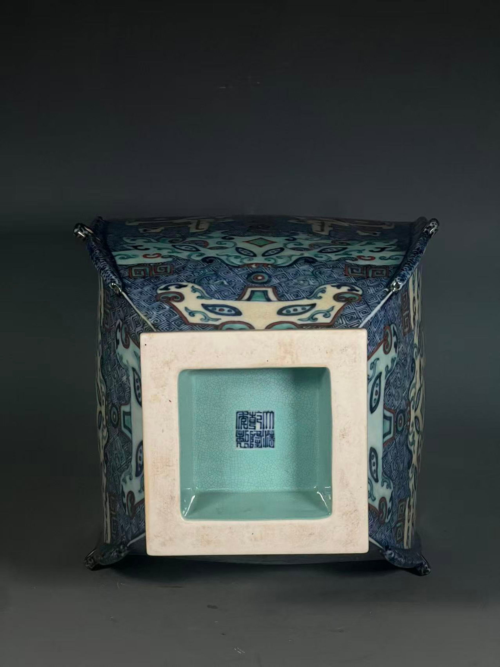 A Huge Doucai Beast-Face Pattern Vase - 9
