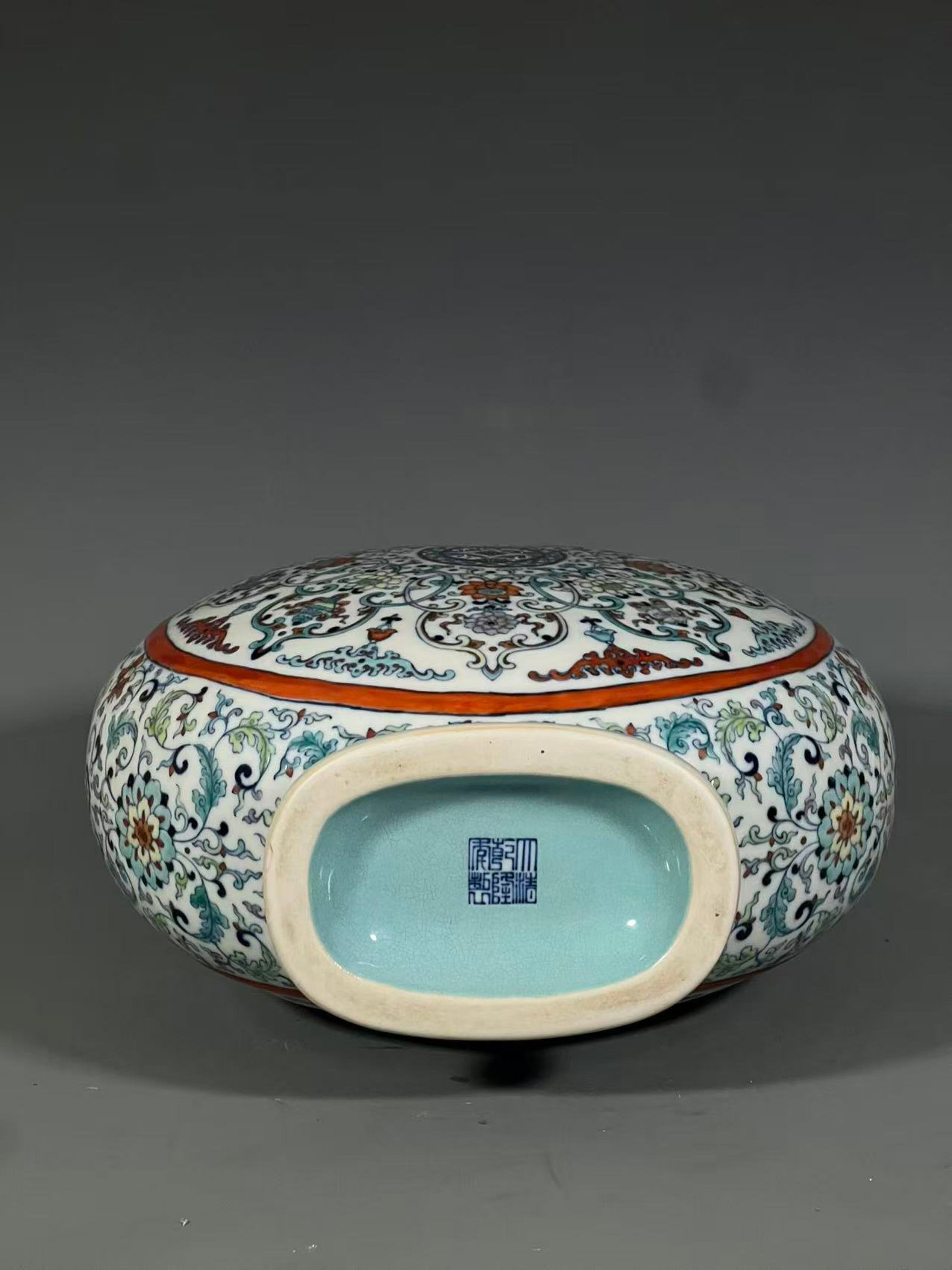 A Huge Doucai Lotus Pattern Double-Ears Vase - 9