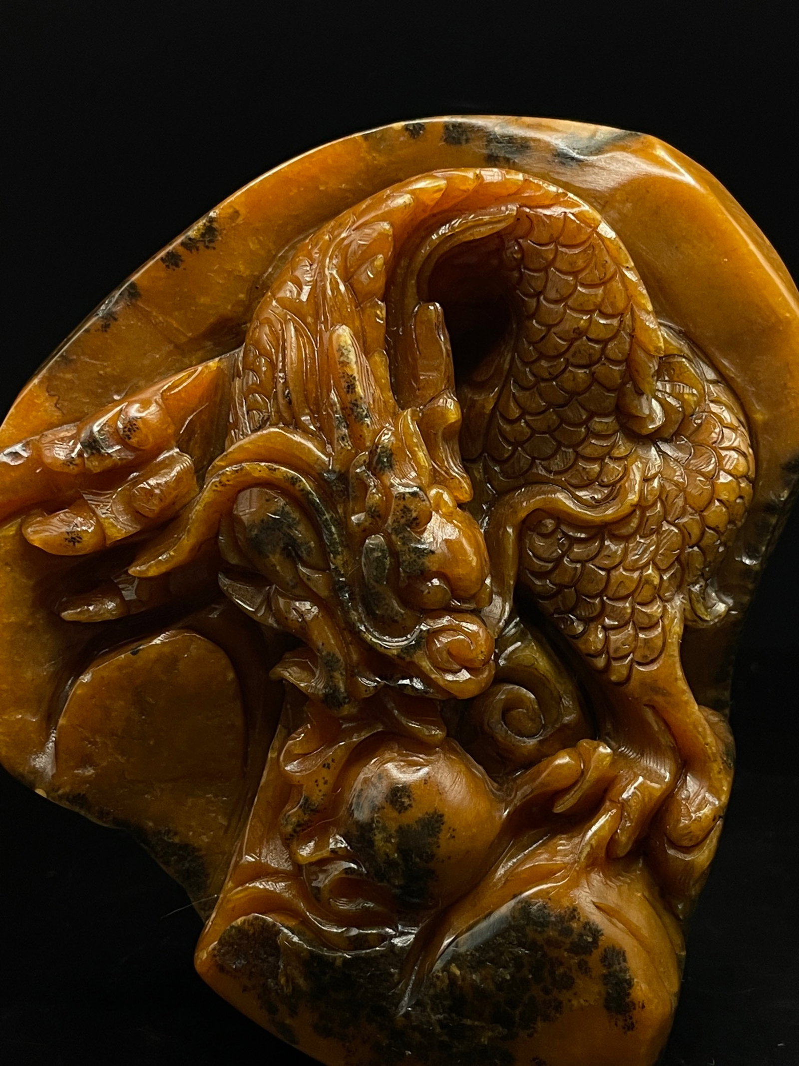 An Exquisite Shoushan Stone Dragon Pattern Seal - 2