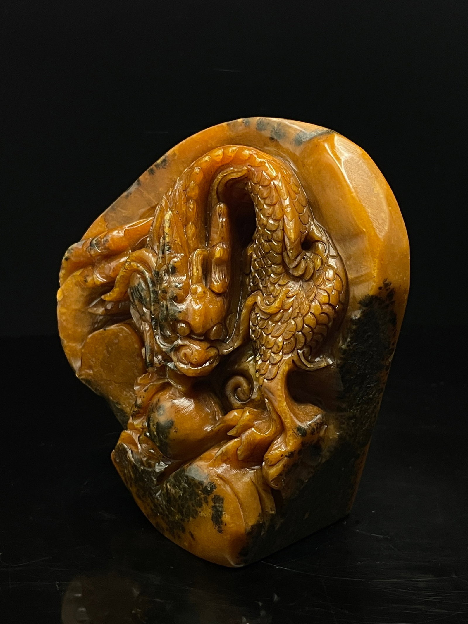 An Exquisite Shoushan Stone Dragon Pattern Seal - 3