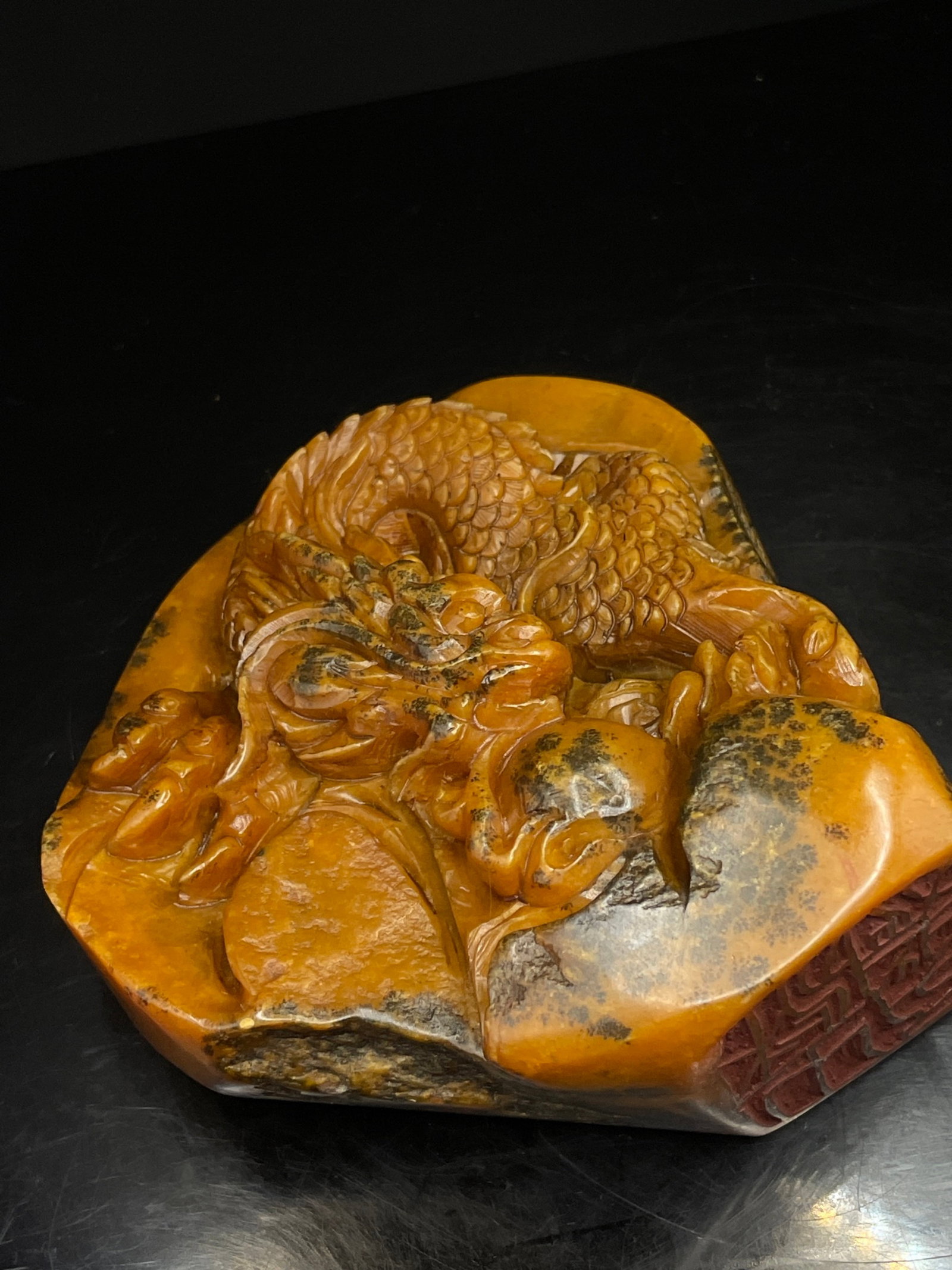 An Exquisite Shoushan Stone Dragon Pattern Seal - 8