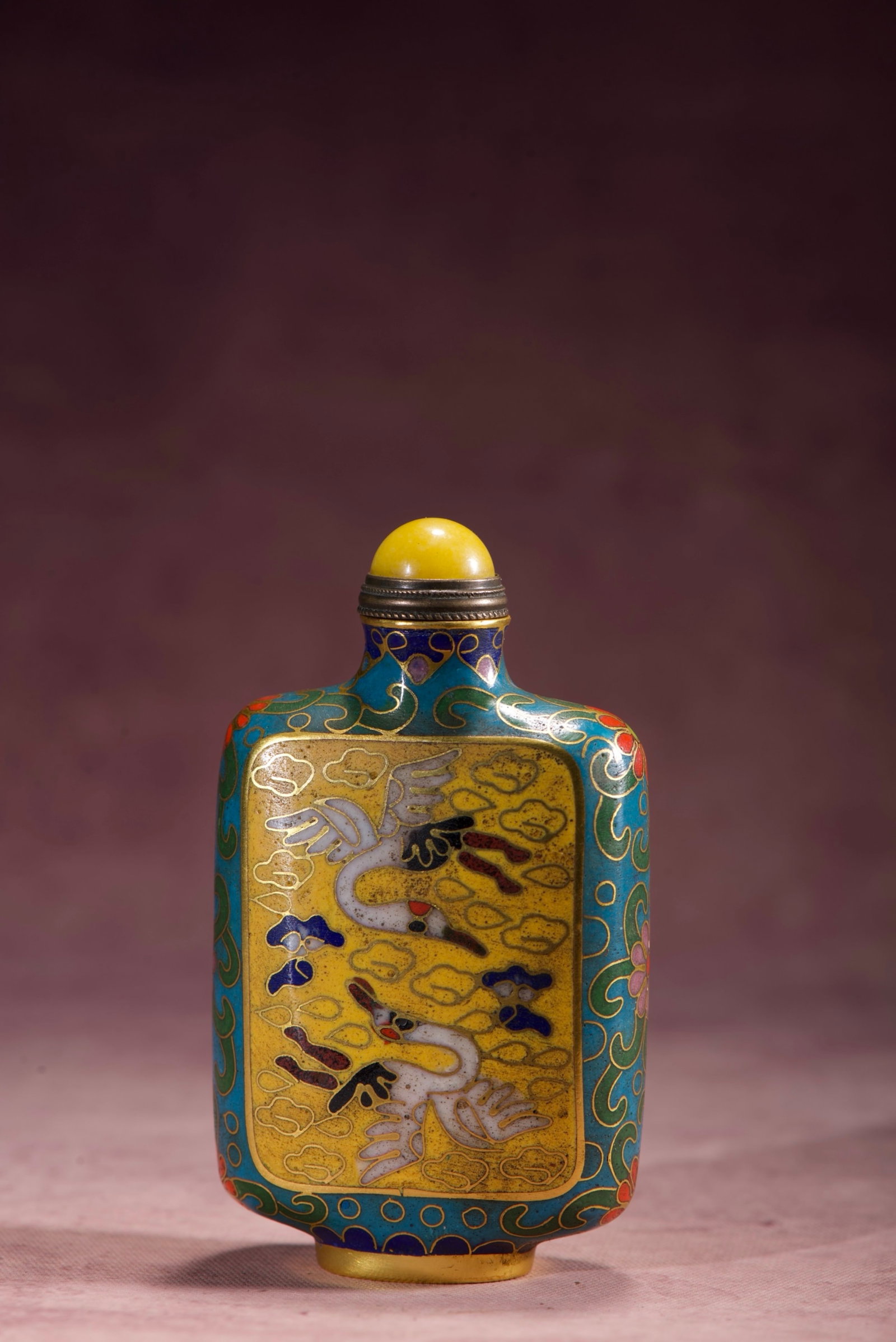 An Exquisite Cloisonne Crane Pattern Snuff Bottle - 5