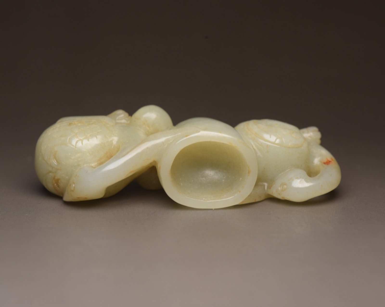 An Exquisite White Jade Beast Cup - 5