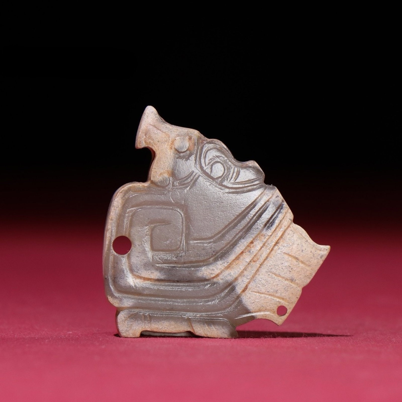 White Jade Bird Pendant: White Jade Bird Pendant,Qing Dynasty,China,Size:1.5inx1.5inx0.2in,Weight:13g 白玉鸟佩,中国清代