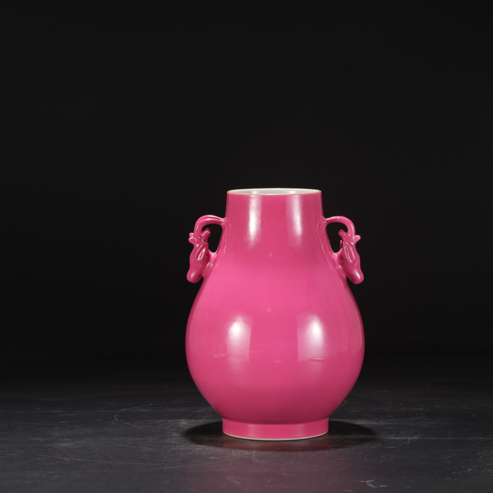 An Exquisite Ruby Red-Glazed Deer Pattern Vase - 2