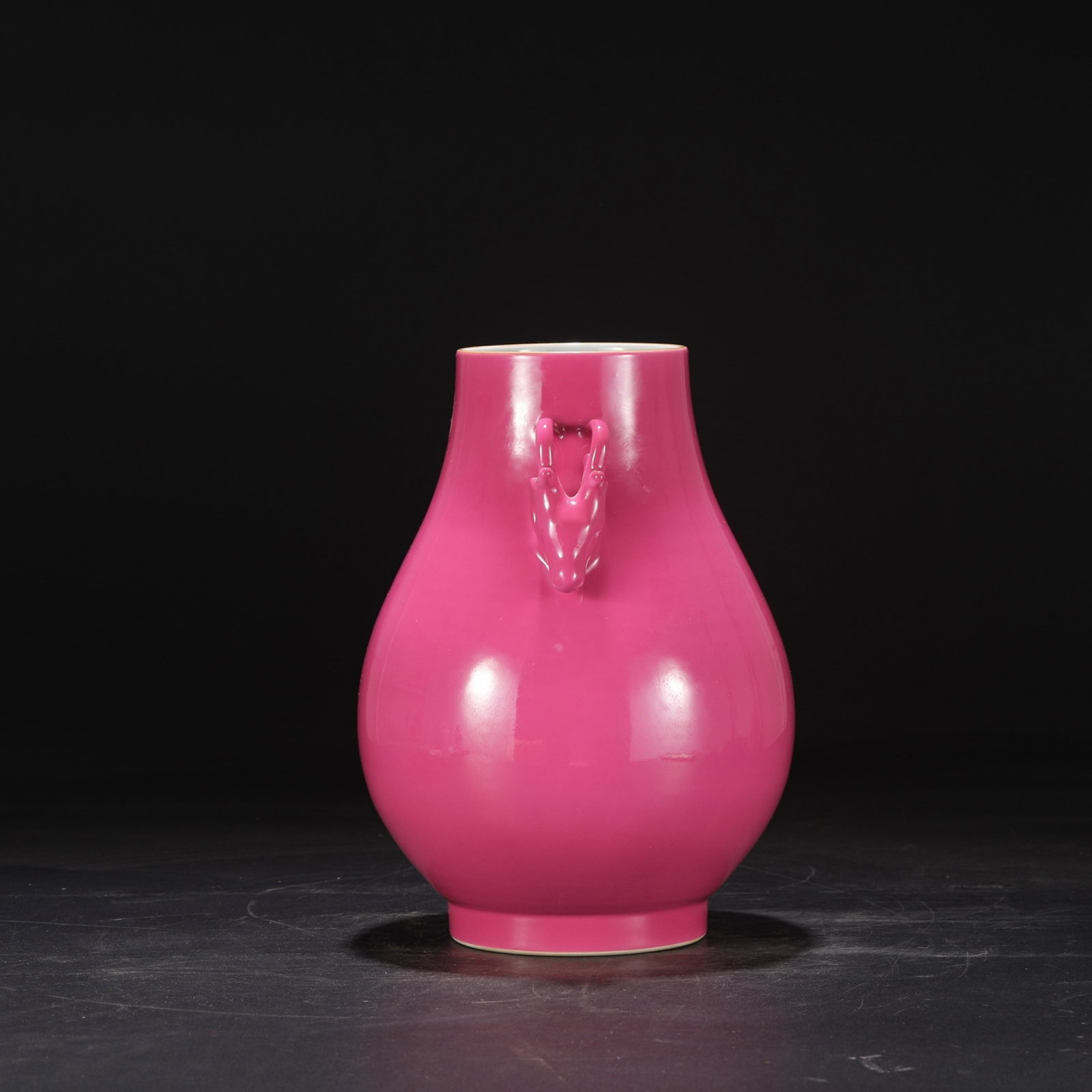An Exquisite Ruby Red-Glazed Deer Pattern Vase - 6