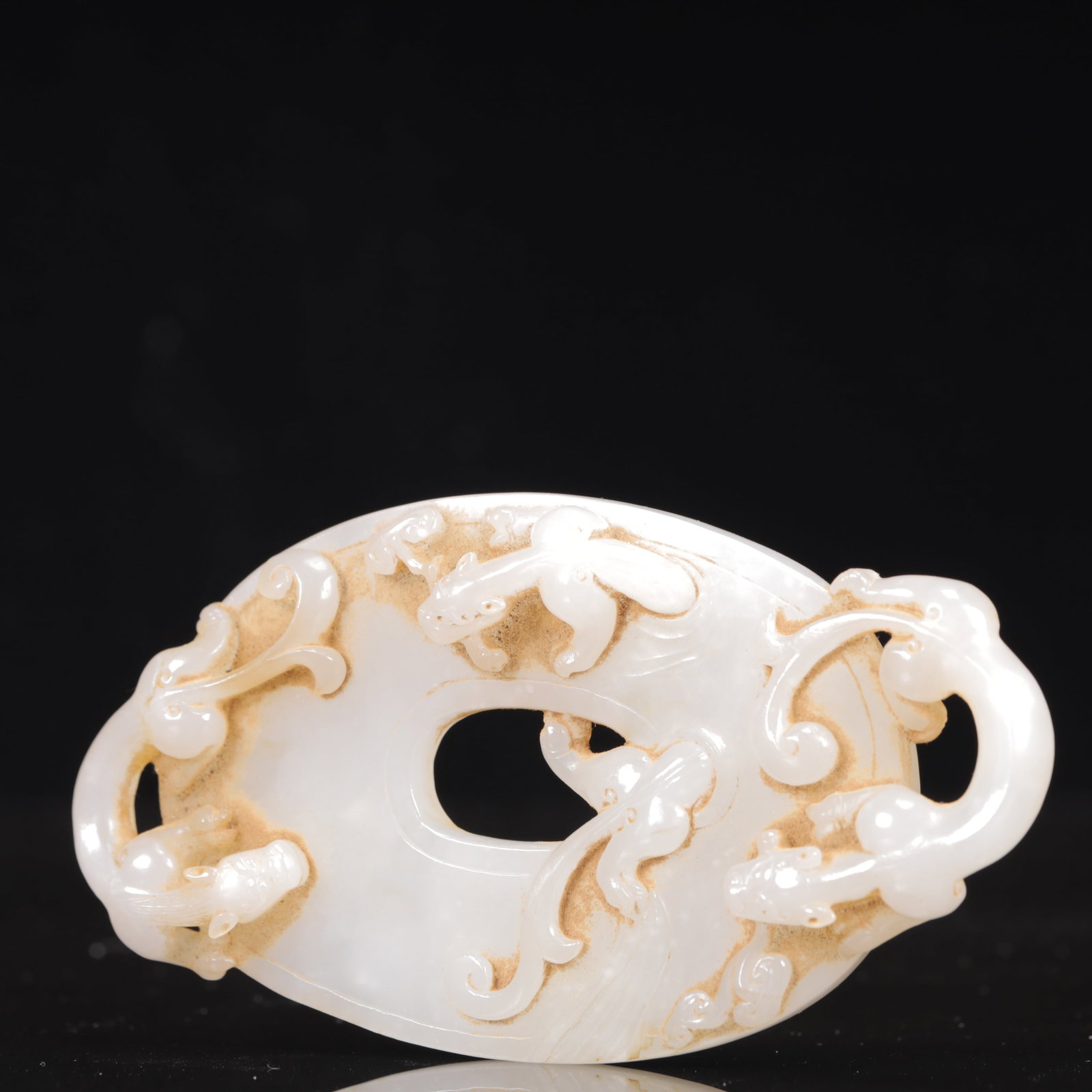 An Exquisite White Jade Chi-Dragon Pattern Pendant - 5
