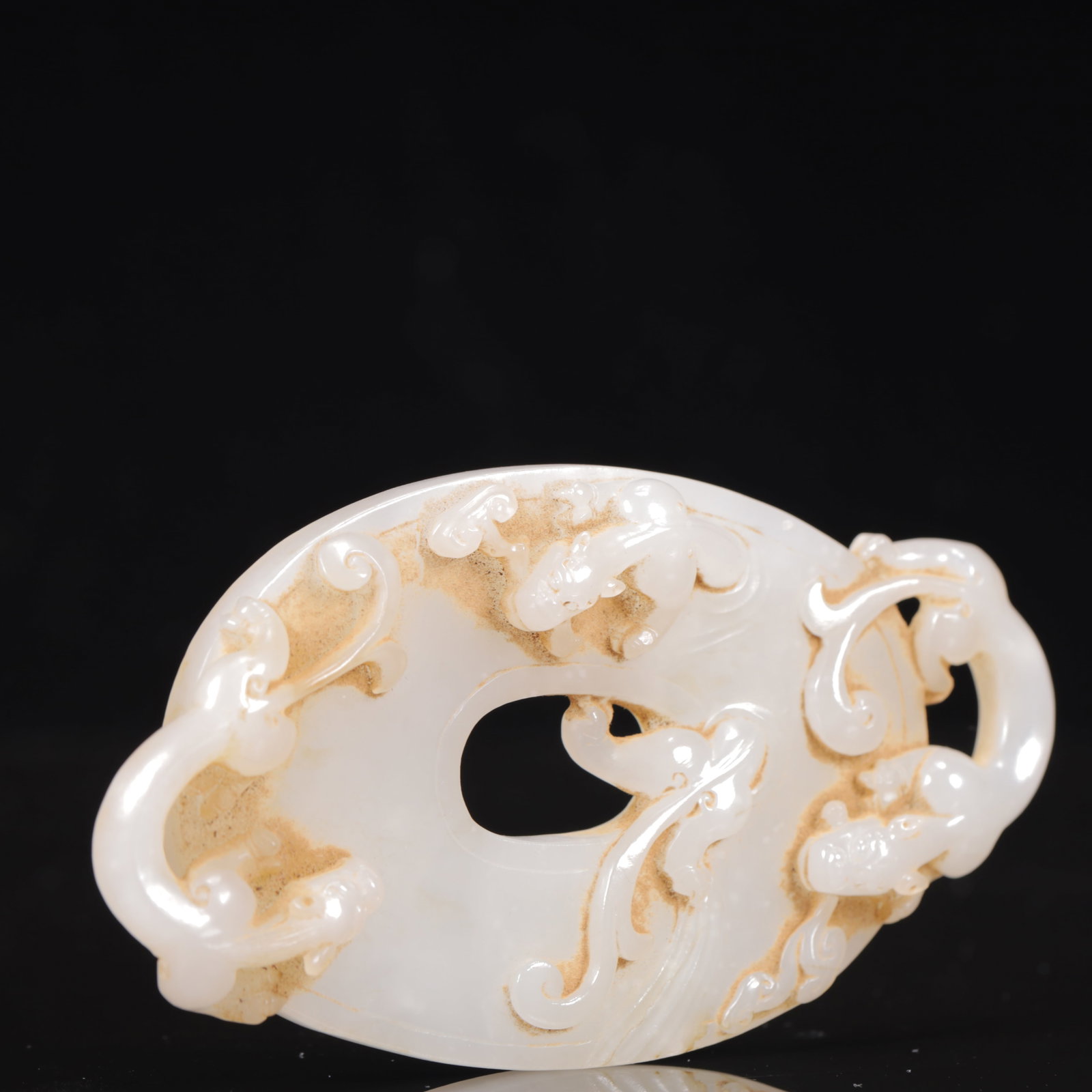 An Exquisite White Jade Chi-Dragon Pattern Pendant - 6