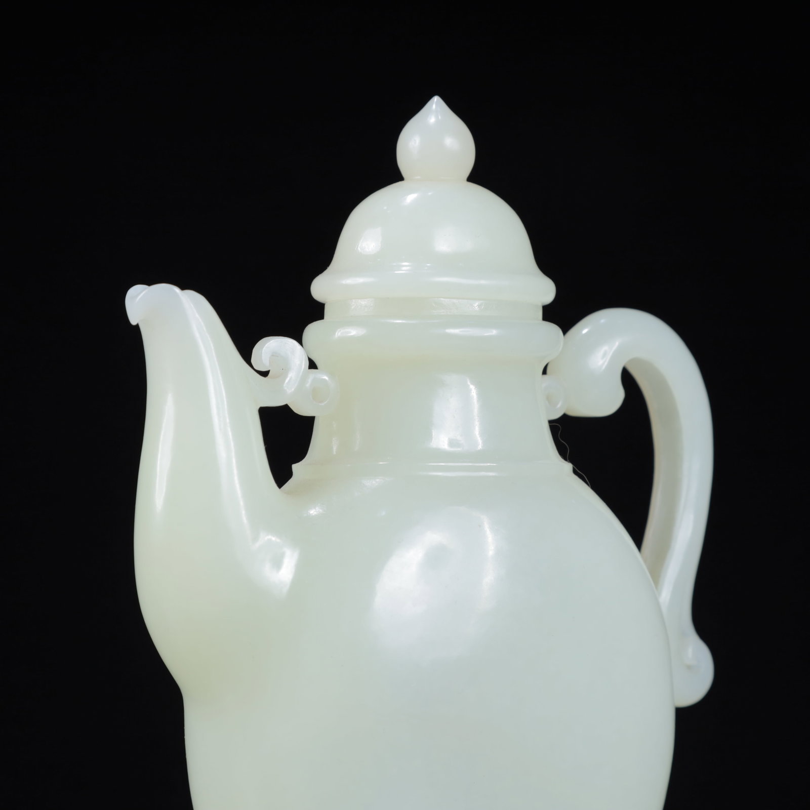 An Exquisite White Jade Teapot - 5