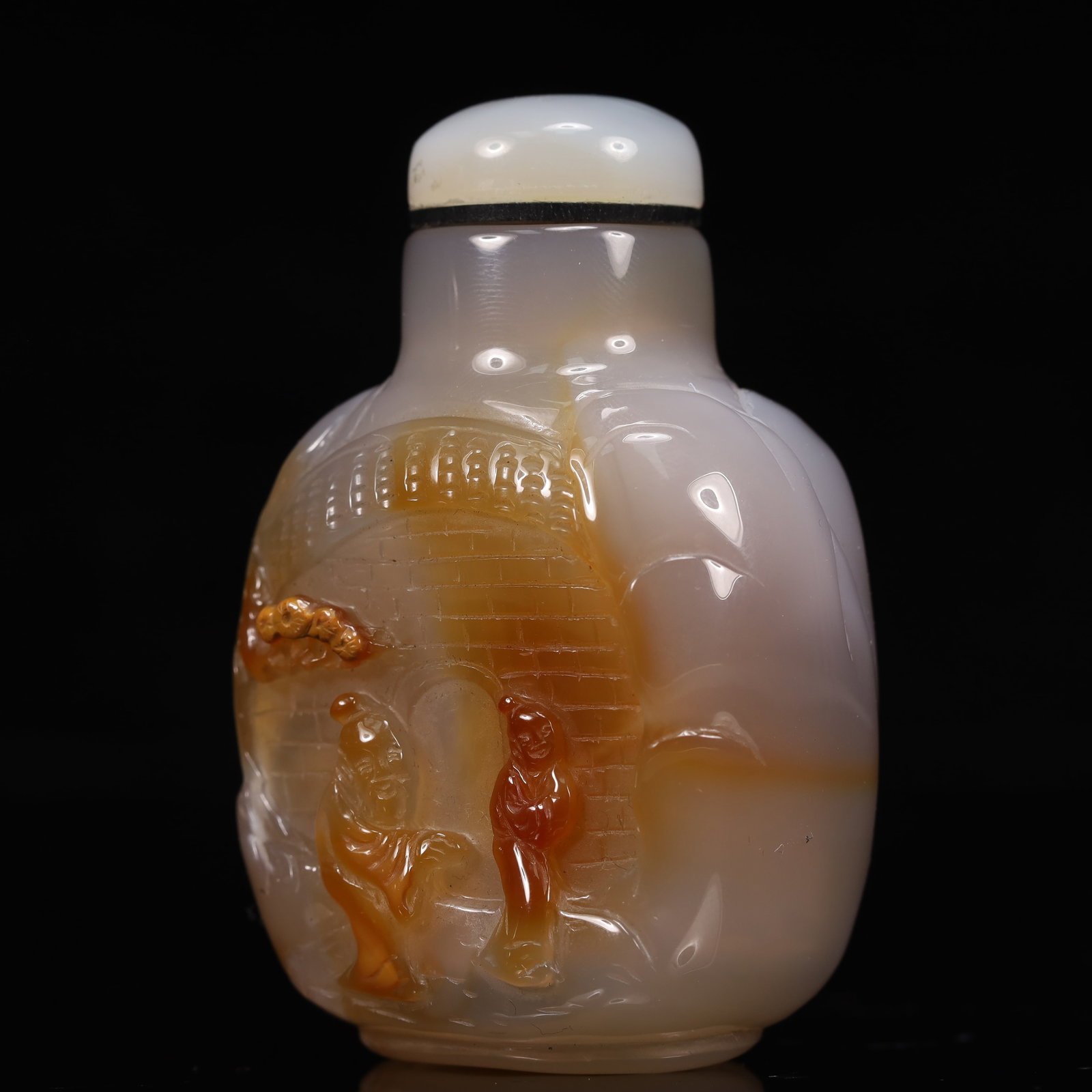 An Exquisite Agate Figure Pattern Snuff Bottle - 2