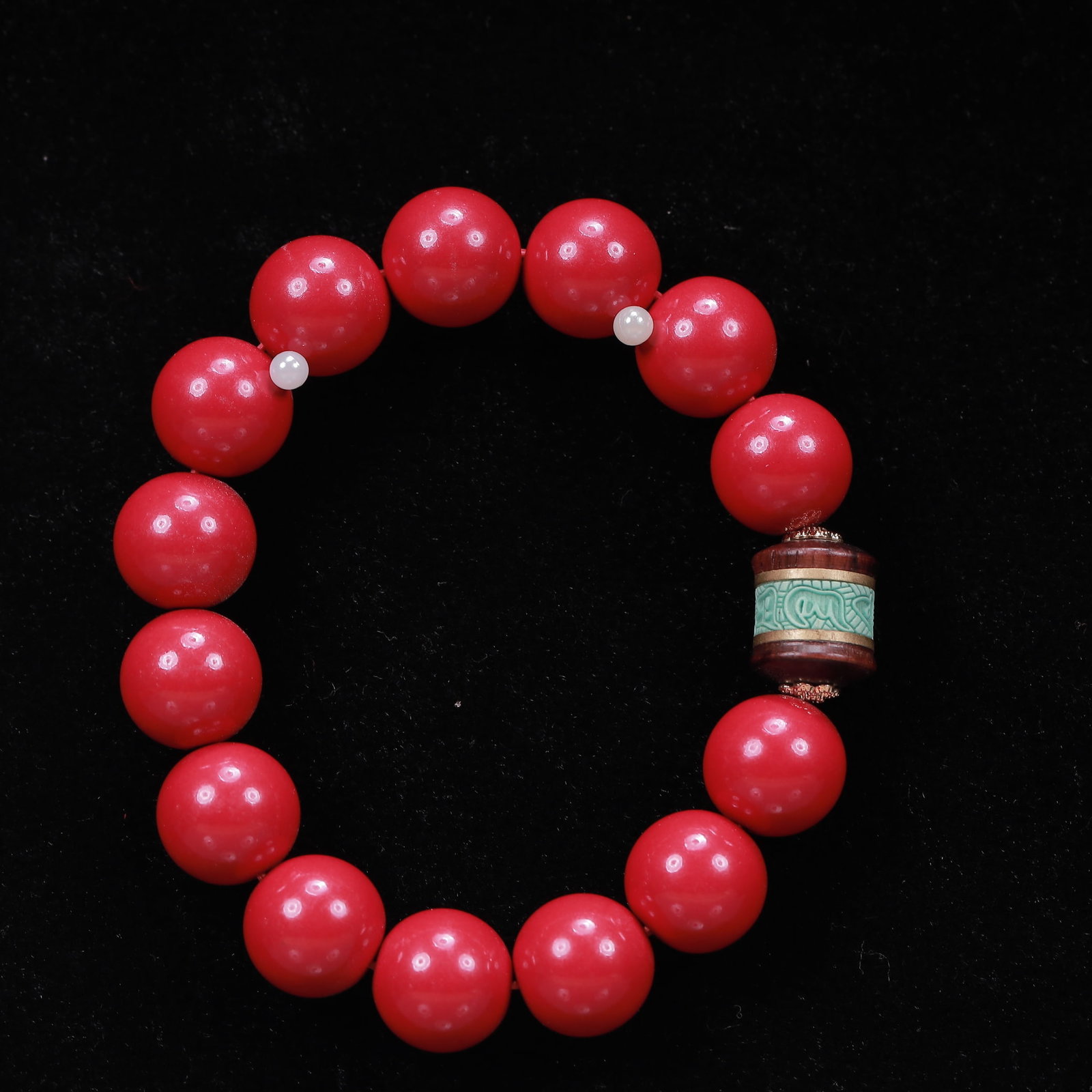 An Exquisite Cinnabar Bracelets - 5