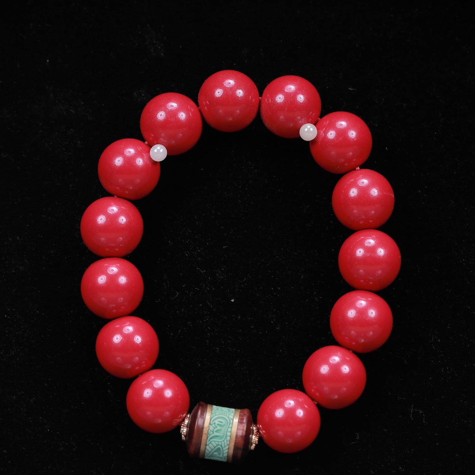 An Exquisite Cinnabar Bracelets - 6