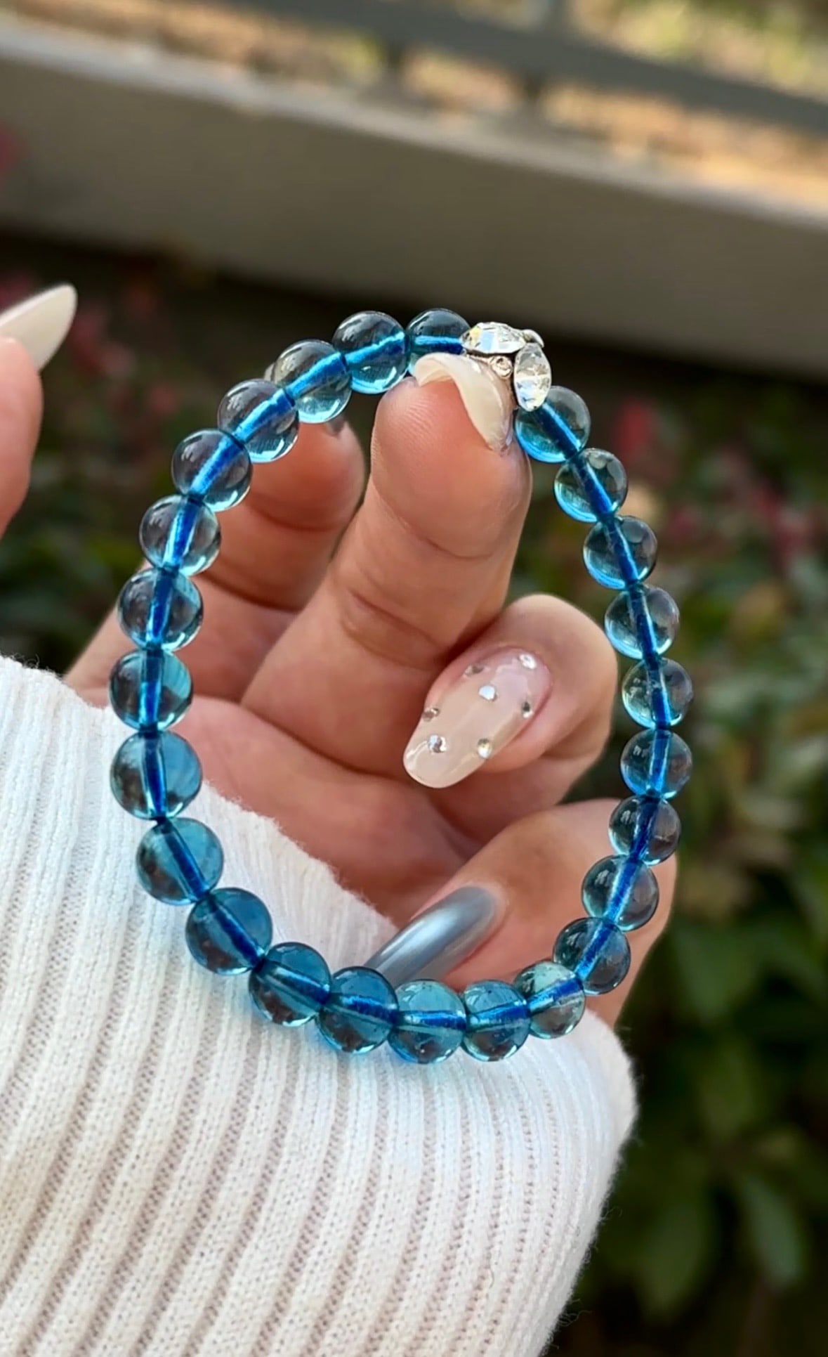 An Exquisite Aquamarine Bracelet: An Exquisite Aquamarine Bracelet,Size:0.3in,Weight:13.3g 海蓝宝手串