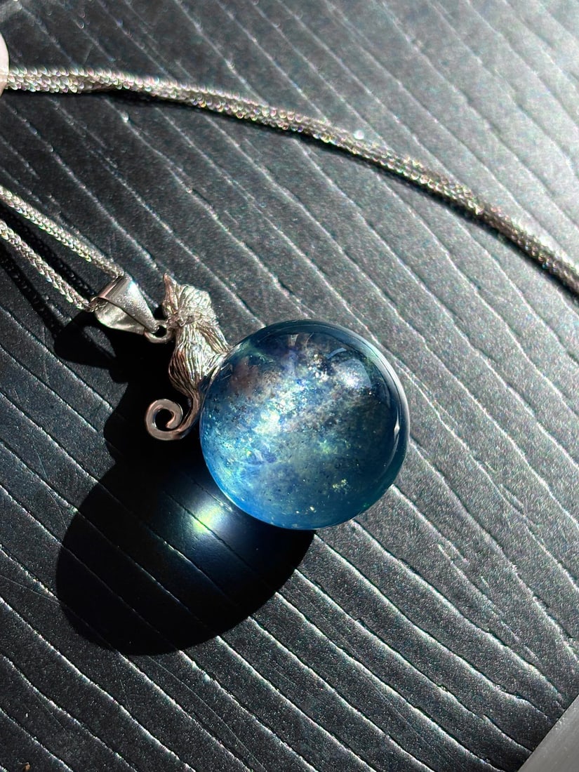 An Exquisite Aquamarine Necklace: An Exquisite Aquamarine Necklace,Size:0.7in,Weight:9g 海蓝宝项链