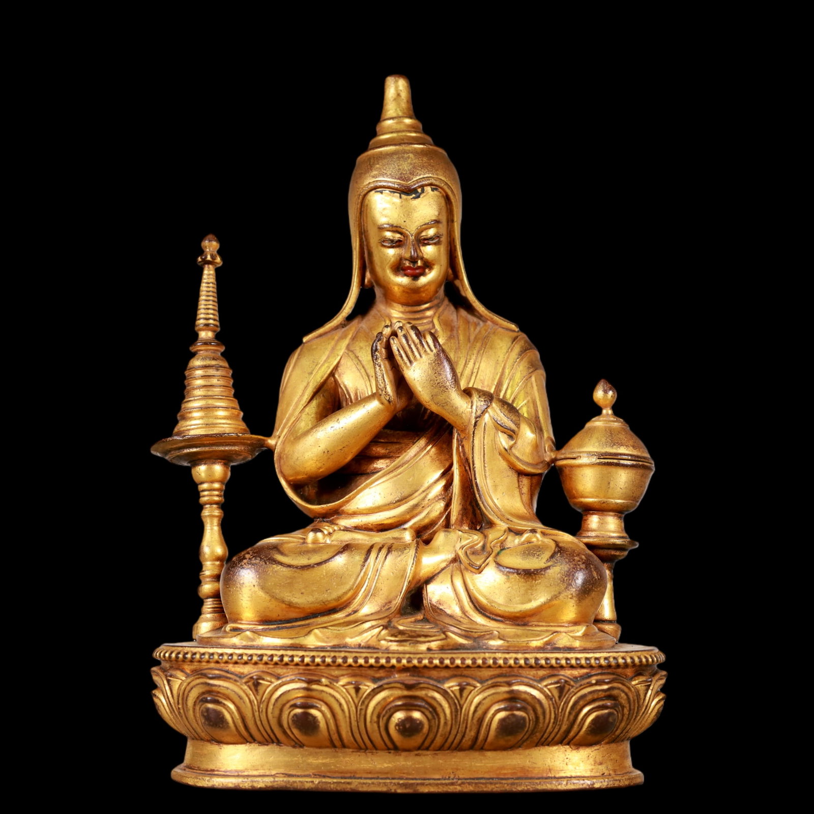 A Exquisite Gilt Bronze Statue of Guru Buddha statue (1 of 10)