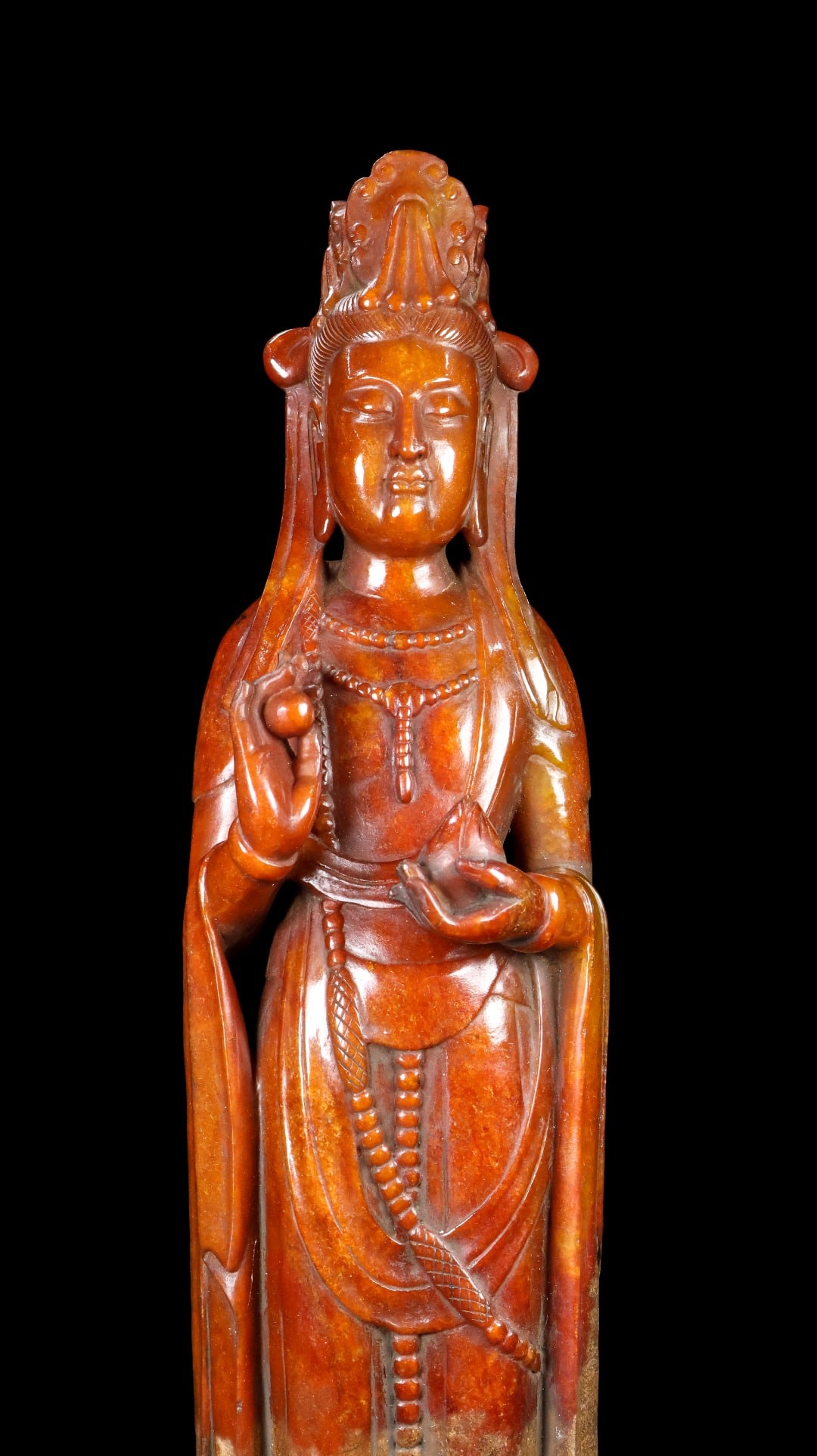 An Exquisite White Jade Buddha Statue - 2