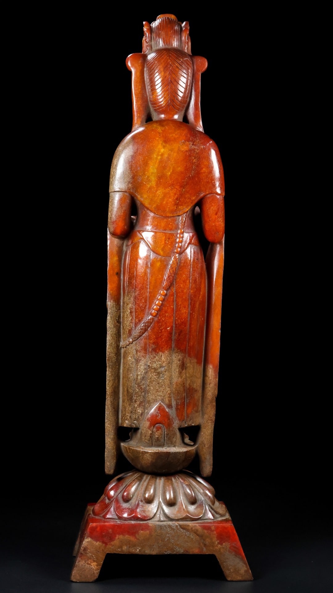 An Exquisite White Jade Buddha Statue - 7
