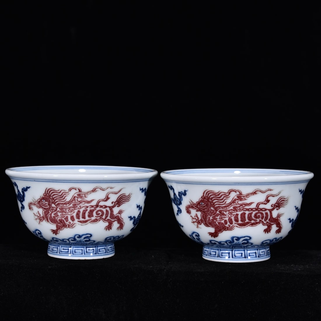 An Exquisite Underglaze-Red Kylin Pattern Cup - 2