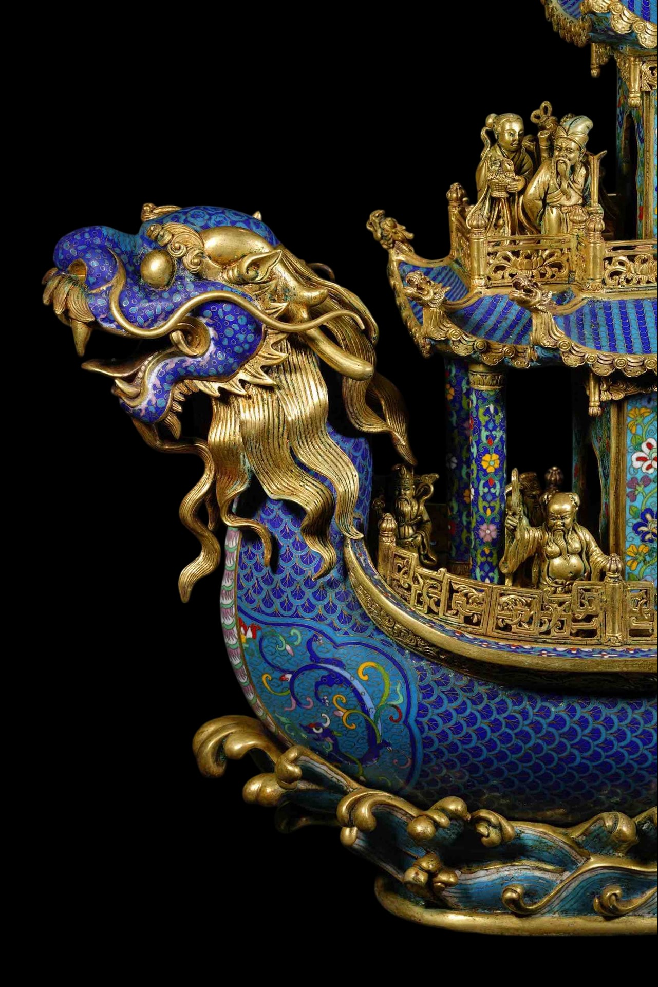 An Exquisite Cloisonne Lotus Pattern Figure Pattern Ornament - 6
