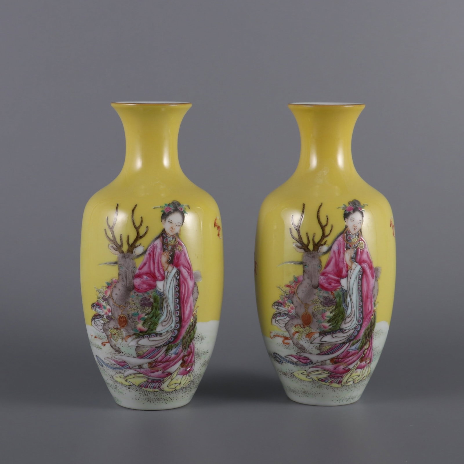 A Pair of Exquisite Enamel Character and Story Pattern Vase: A Pair of Exquisite Enamel Character and Story Pattern Vase Qing Dynasty, China Yongzheng Four-character Mark