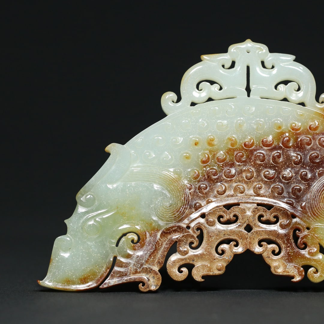 An Exquisite White Jade Dragon Pattern Ornament - 6
