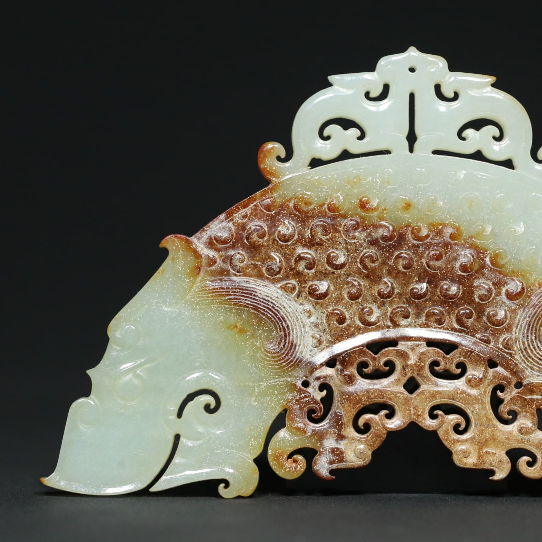An Exquisite White Jade Dragon Pattern Ornament - 8