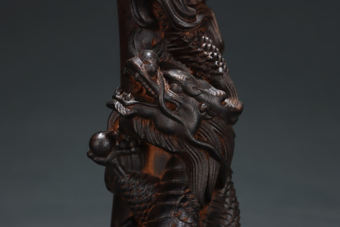 An Exquisite Eaglewood Dragon Phoenix Pattern Ornament - 8