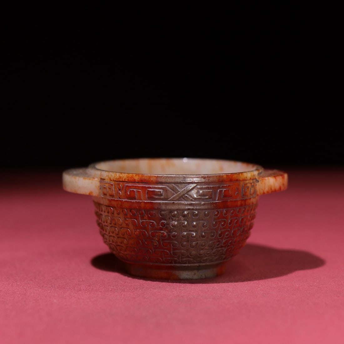 An Exquisite White Jade Double-Ears Cup - 7