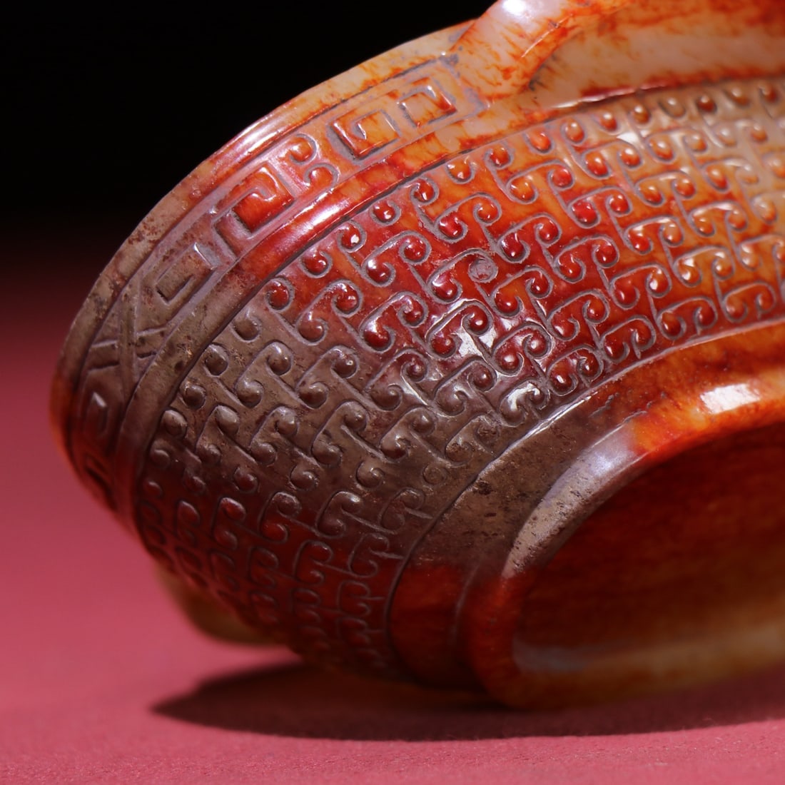 An Exquisite White Jade Double-Ears Cup - 9