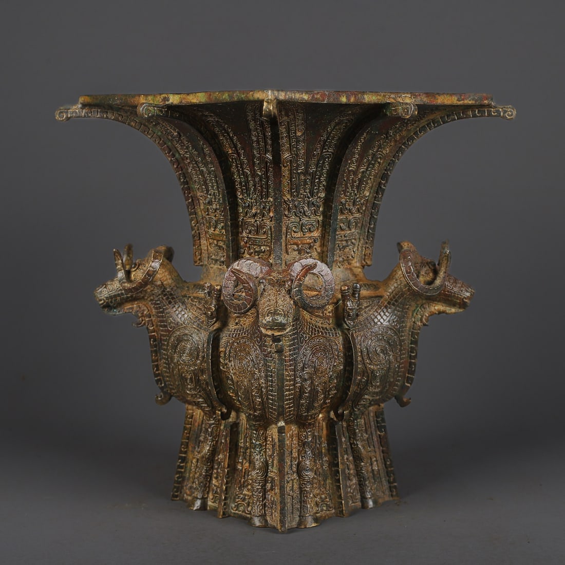 An Exquisite Bronze Sheep Pattern Censer - 3