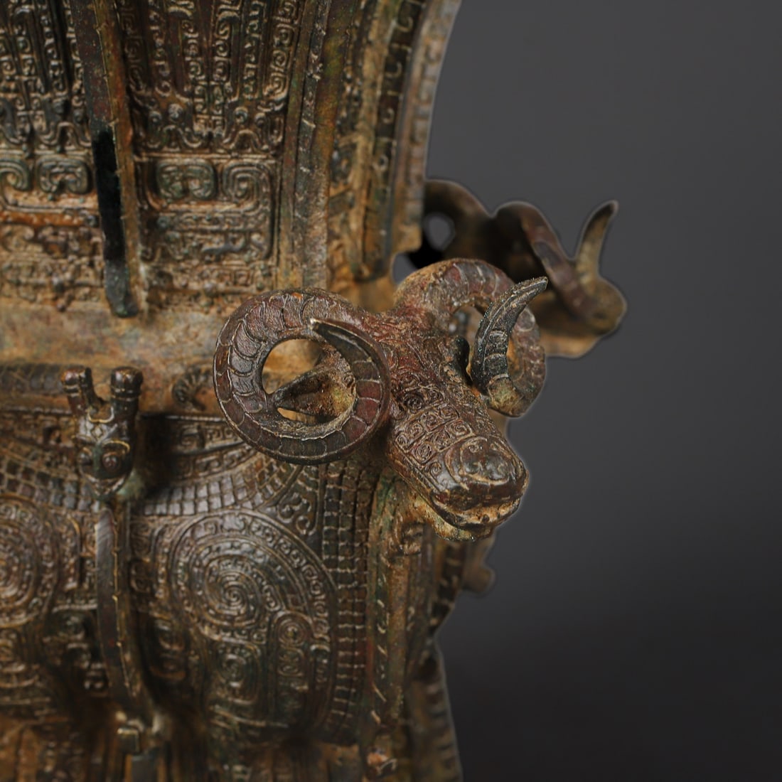 An Exquisite Bronze Sheep Pattern Censer - 5