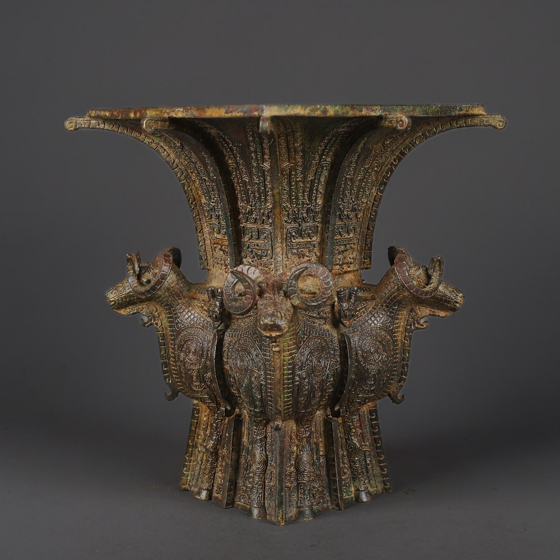 An Exquisite Bronze Sheep Pattern Censer - 6
