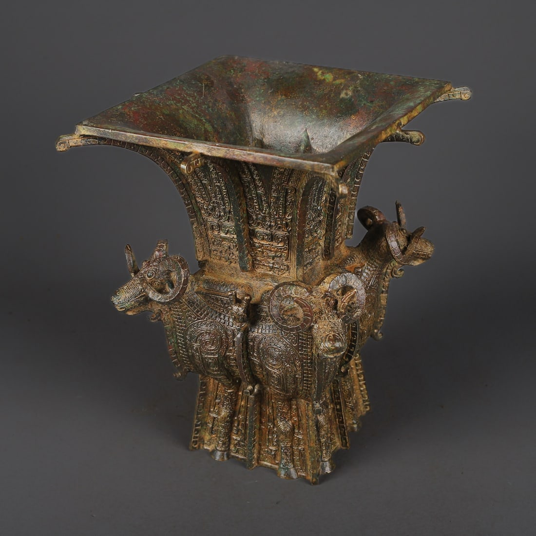 An Exquisite Bronze Sheep Pattern Censer - 8