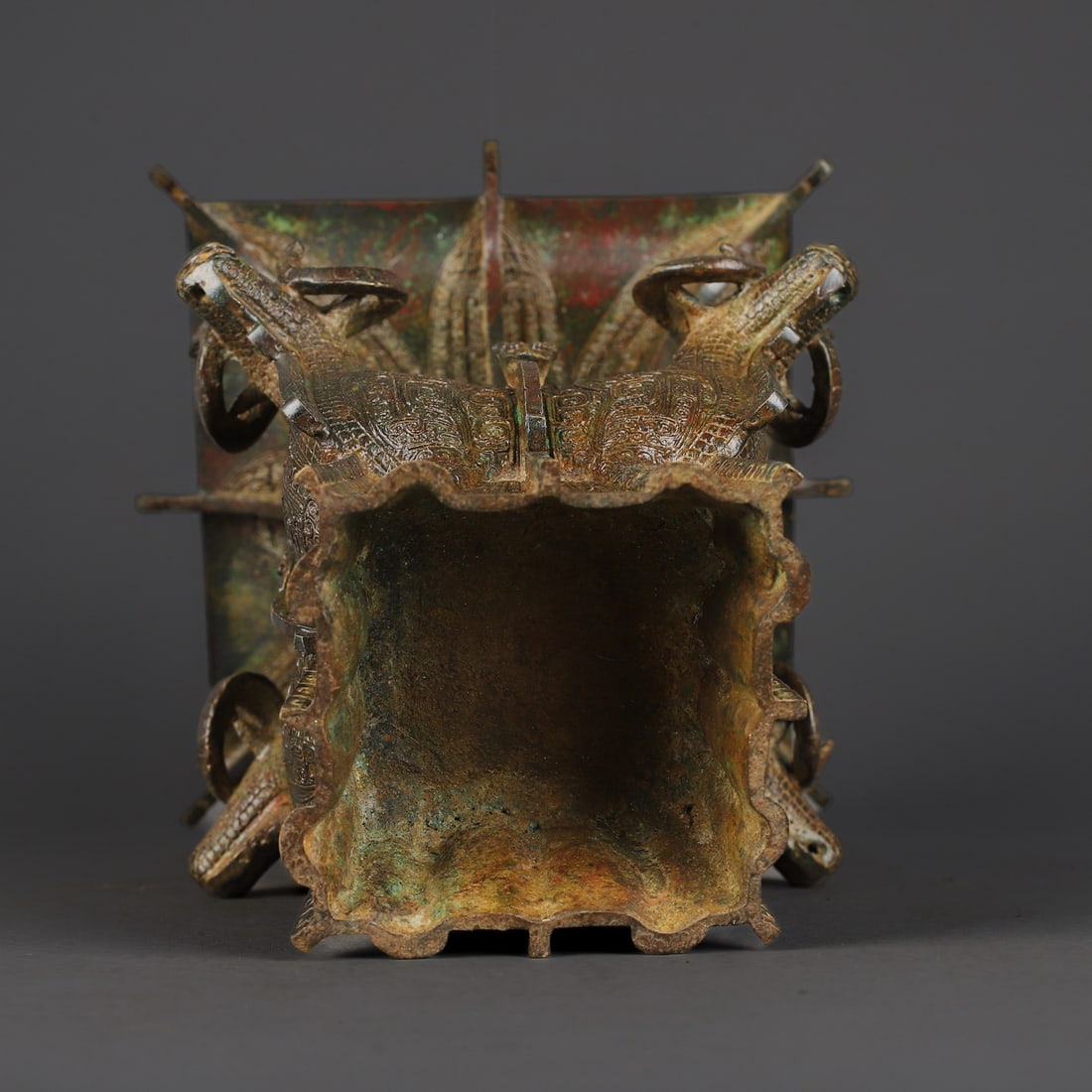 An Exquisite Bronze Sheep Pattern Censer - 9