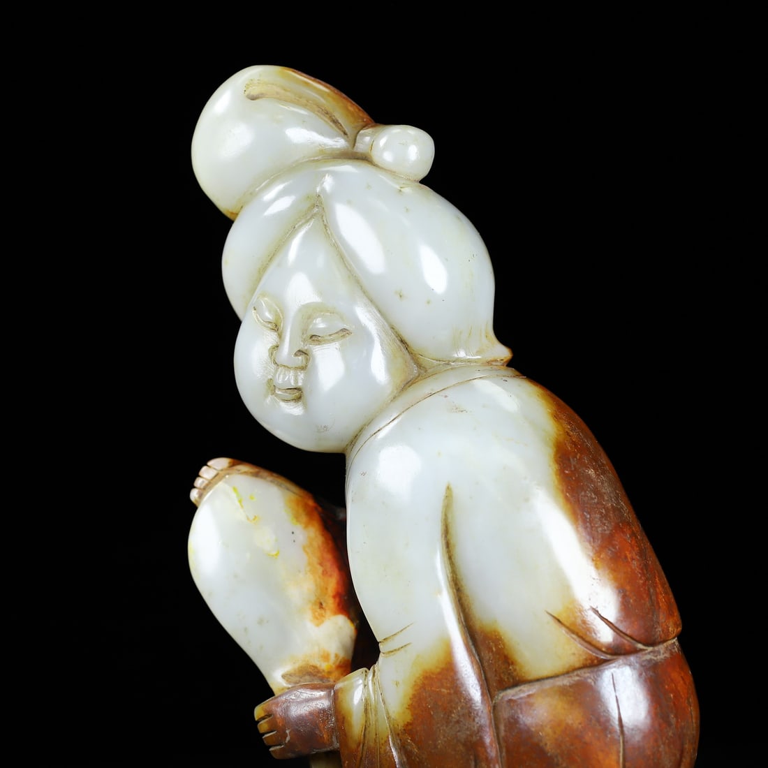 An Exquisite White Jade Figure - 7