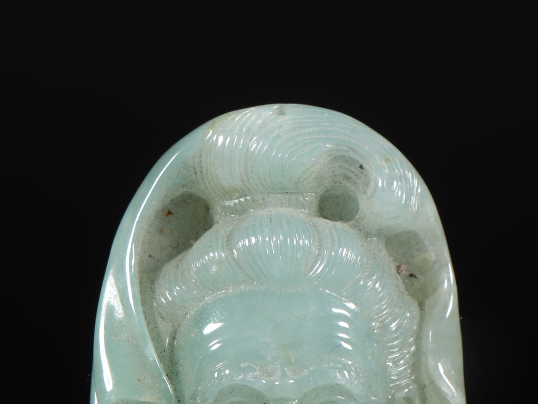 An Exquisite Jadeite Figure Pattern Pendant - 4