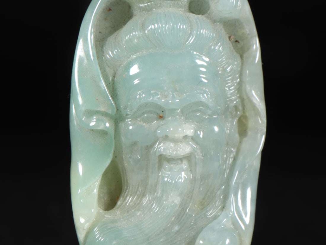 An Exquisite Jadeite Figure Pattern Pendant - 5