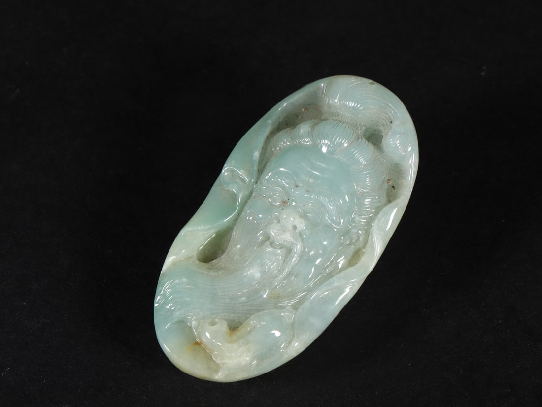 An Exquisite Jadeite Figure Pattern Pendant - 9