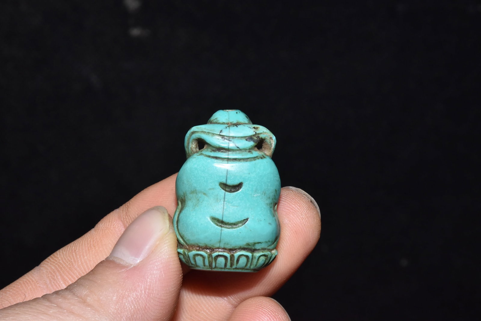 An Exquisite Turquoise Buddha Statue - 2