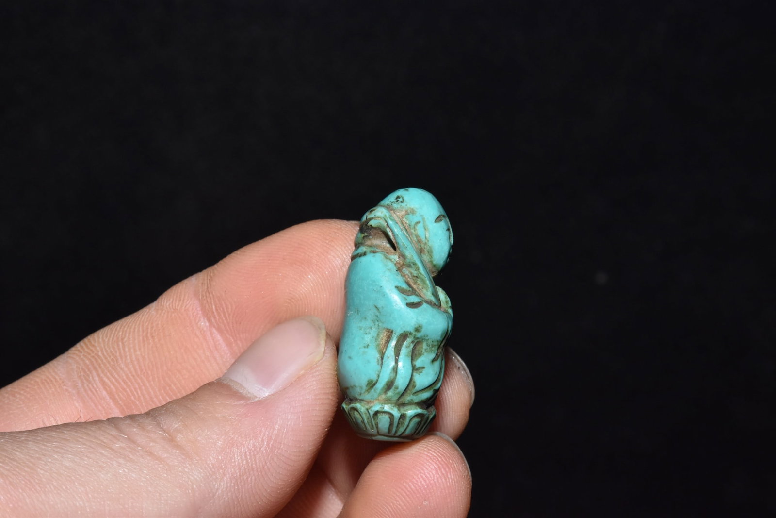 An Exquisite Turquoise Buddha Statue - 4