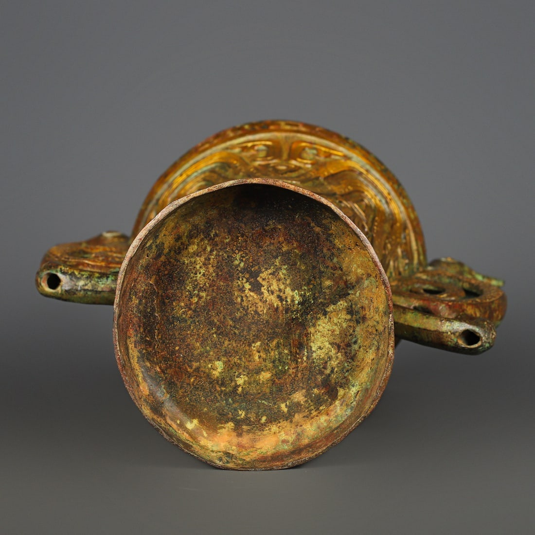 An Exquisite Bronze Double-Ears Cup - 9
