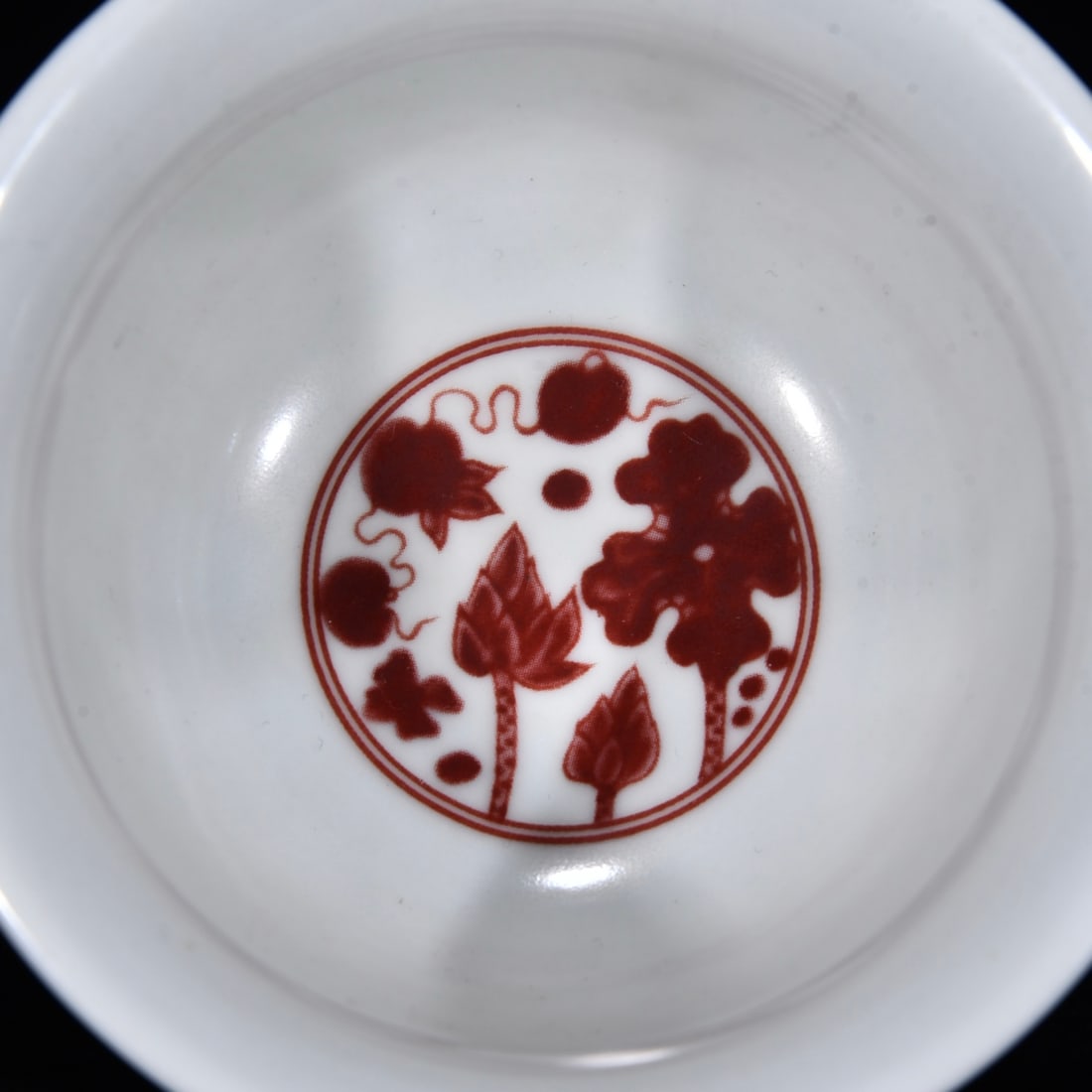 An Exquisite Underglaze-Red Fish and Lotus Pattern Cup - 5